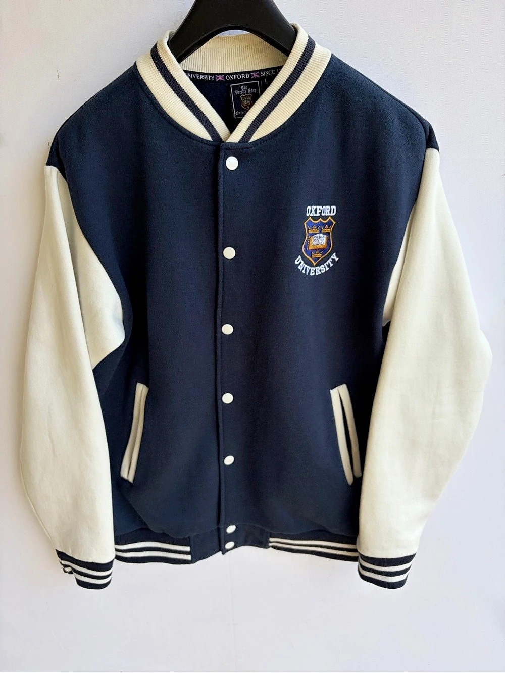 The Varsity Shop Official Oxford University Crest Spellout Varsity Jacket